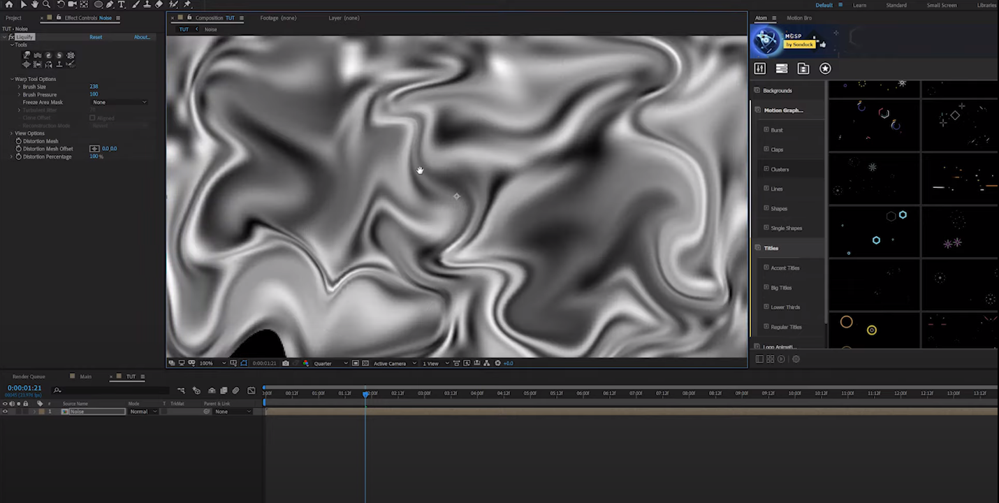 Image showing how the prints effect were replicated in After effects